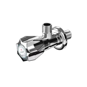 HONGKE OEM Customizable ABS Chrome Ball Angle Valve Sanitary Accessory Bathroom Kitchen Hydraulic Control Water Media 1 2” PTFE