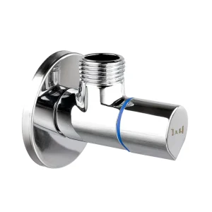 HTL 100 0308 Lead Free CW510L Brass Angle Valve Manual for Hot Cold Water Smooth Ceramic Disc Customizable Plating Options