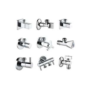 HTL lead free CW510L Brass Ceramic Angle Valve With Customizable Plating Effective Pressure Control