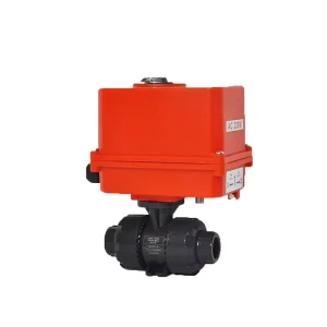 HY Electric UPVC PVC Motorized Ball Valve DN40DN50 Socket Union for General Water Treatment Customized OEM Support HY