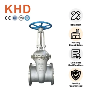 Hand Wheel Flange Gate Valve PN16 Dn400 CF8 Stainless Steel 304 Flange Gate Valve for Water Media