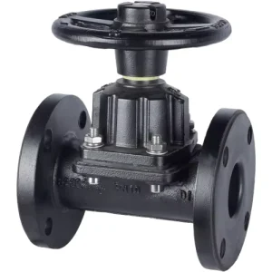Hand Wheel Flanged Diaphragm Valve With Rubber Liner