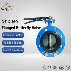 Handle Operated Ductile Iron Butterfly Valve Wafer Type PN16 Water Control DN50 to DN150
