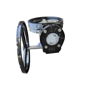 Handle-Operated Turbine Butterfly Valve; Corrosion-Resistant Cast Steel Manual Butterfly Valve with PTFE Lining