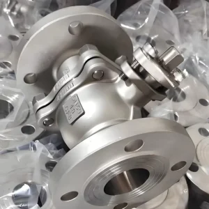 Hastelloy B-2 Ball Valve 300LB Flanged Acid Resistant PTFE Seated Marine Grade