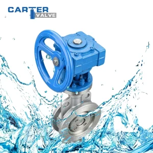 Heat Resistant Alloy High Temp Solenoid Butterfly Valve Inconel Lug Flange Manual Worm Gear Bi directional Zero Leakage Water