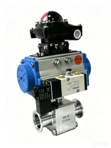 Heat Resistant Sanitary Pneumatic Vacuum Ball Valve NW16/NW40 High Temperature Square Body Ball Valve