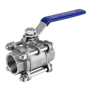 Heavy Duty 304/316 Stainless Steel 3 Piece Manual Female Thread Ball Valves with Handle OEM High Temperature for Water Oil Gas