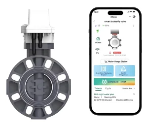 Heavy Duty 4G Intelligent Solar Butterfly Valve PVC UPVC Smart Water Control Valve