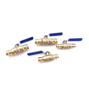 Heavy Duty Brass Ball Valve for Water and Gas Pipe Systems 1/2 Inch Inline Shut off Switch for Home and Industrial Plumbing
