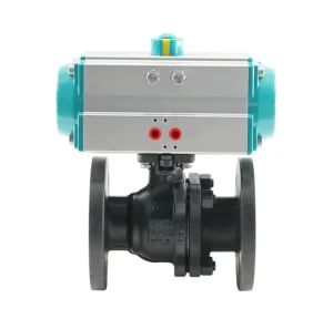 Heavy Duty Cast Steel Flanged High Platform Pneumatic O type Ball Valve Safety Emergency Shut Valve for Steam Piping DN150 Port
