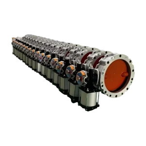 Heavy Duty High Temperature Pneumatic Butterfly Valve Wear Resistant Metal Seated Gas Oil Water Media OEM ODM Customizable