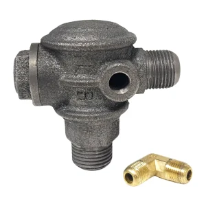 Heavy Duty Inline Iron Check Valve 33x33mm with Side Outlet for Industrial Air Pump