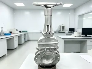 Heavy Duty Knife Gate Valve WCB DN200 PN10 Wafer Gear Operated Replaceable Rubber Seat Tailings Paper Pulp
