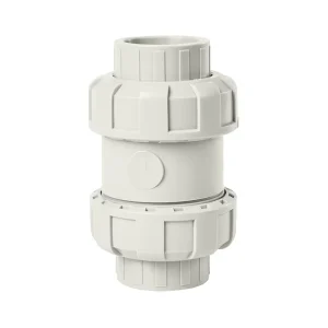 High Chemical Resistance UPVC Double Union Compression Check Valve No Glue Quick Installation Zero Leakage Acid Alkali