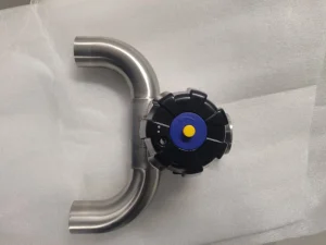High Cleanliness Sanitary Three Way Diaphragm Valve U shaped Quick Connect Manual Valve Made of 304 Stainless Steel