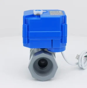 High Cycle Life Mini Electric Ball Valve CPVC Body IP67 Waterproof Liquid Gas Control Corrosion Resistant Manual Function