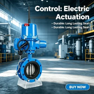 High Medium Low Pressure High Temperature Base Alloy Cast Electric Actuated DN50 DN2000 Flanged Butterfly Valve