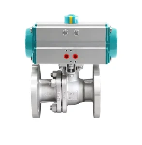 High Mounting Pad Pneumatic O Ball Valve Flanged High Temperature Steam Emergency Cut-off Valve DN25