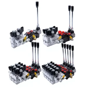 High Performance P40 Series Multi Way Manual Operated Hydraulic Monoblock Directional Valve Control Valves