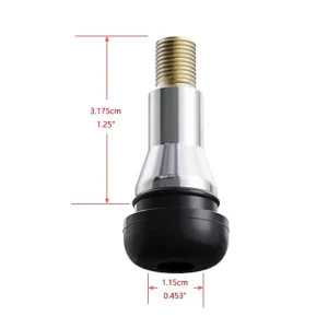 High Performance TR413C TR413 Model Tire Tube Valve Black Rubber Valve Stem for Tubeless Tires Alloy Valve Stem