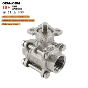 High Platform 2inch 4inch 304 Stainless Steel 3 Piece Ball Valve Tri Clamp Welded Threaded Water OEM PN16
