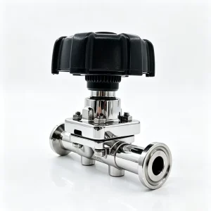 High Polished Hygienic 304 316L Stainless Steel Tri Clamp Diaphragm Valve Manual Sanitary Valve for Food Beverage Dairy