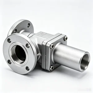 High Precision Die Cast Stainless Steel Valve Body Custom CNC Process Flange Thread Interface Automation Fluid Equipment Fitting