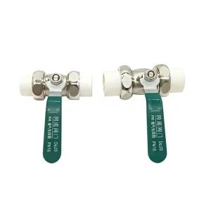 High-Pressure 1/2″-1″ Dual Pipe Union Brass Ball Valve Durable Water Valve Green Handles Manual Operation OEM Available