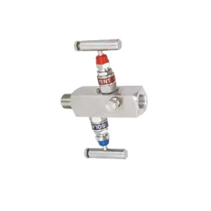 High Pressure 2 Way Manifold Valve Stainless Steel NPT Thread Needle Valve