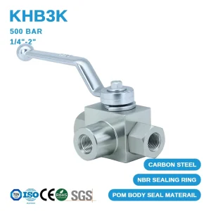 High Pressure 3 Way Ball Valve KHB3K for Excavators