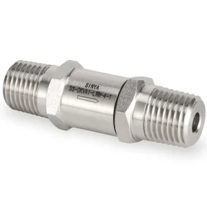 High Pressure 3000psig Stainless Steel Adjustable Non Return Valves 6000 Psig Cracking 1/3 psi Instrument Poppet Check Valves