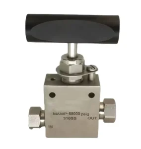 High Pressure Autoclave Needle Valve 65,000 psig