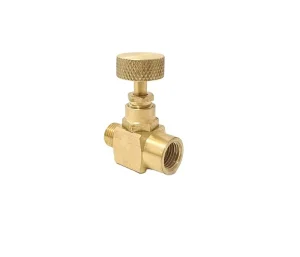 High Pressure Brass Needle Valve 1 4 NPT Male X 1 4 NPT Female