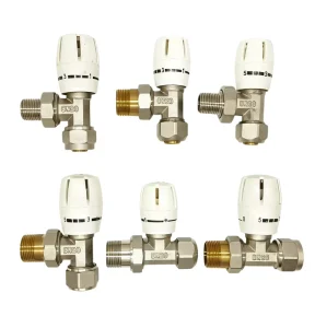 High-Pressure Brass Thermostatic Radiator Straight/Angle Valve for Industrial Water Cooling and Heating Systems