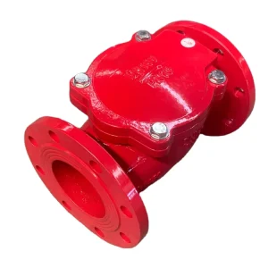 High Pressure DN50 DN600 Red Double Flanged Check Valves Rubber Flap Check Valve