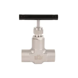 High Pressure Forged Needle Valve Stainless Steel NPT Female Thread Manual Power 10000psi