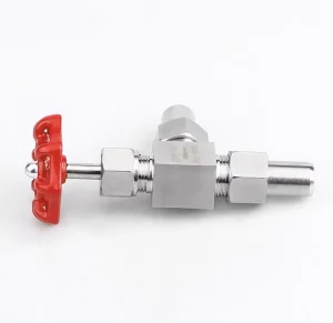 High Pressure Gas Ready Stainless Steel Right Angle Manual Needle Valve