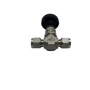 High Pressure Instrument Needle Valve Flanged Connection Stainless Steel Ferrule Flow Control 2 Way High Temperature 1 4 Port