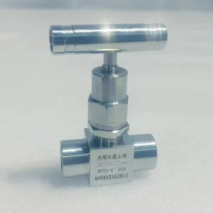 High Pressure Instrumentation Needle Valve Panel Mount 5000 psi 1/4 Compression