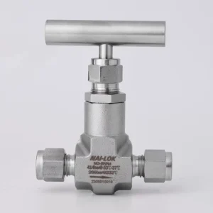 High-Pressure Manual Needle Valve 3/8 Inch Tube Fitting SS316 6000 PSI Instrument Control Valve for Oil and Gas