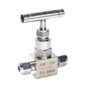 High-Pressure Oxygen Gas Needle Valve 304/316 Stainless Steel 1/8 1/4 3/8 1/2 OD Tube Compression Union Straight Valve