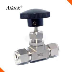 High-Pressure Straight Needle Valve 1/8 Inch to 1 Inch 316L Stainless Steel 6000 psi with Ferrule Connection