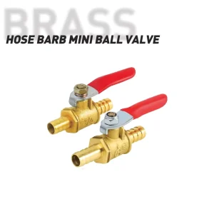 High Quality 1 4 Inch Brass Manual Ball Valve NPT Connection Hose Barb Mini Fitting Customizable for Building Water Supply