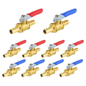 High Quality 1 4 Inch Brass Pipe Fitting Hose Barb Ball Valve Manual OEM Customizable for Building Water Supply and Drainage