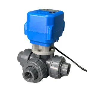 High Quality 3 Way Electric Actuator Control Valve UPVC PVC Ball Valve 1 2″ 3 4″ 1″ Motorized Water Valve for Diesel Oil