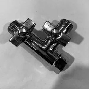 High Quality Brass Angle Three Way Ball Valve Chrome Finish Manual OEM Customizable Internal External Threads Water Valves