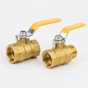High Quality Brass Ball Valve DN20 3/4 Inch Double Female Threaded Water Supply Valve with Yellow Lever Handle Factory Supply