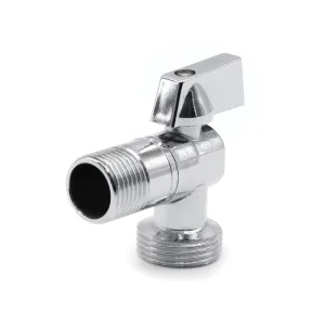 High Quality Brass Chrome Plated Quarter Turn Angle Valve 1 2 3 4 for Plumbing Bathroom Accessories