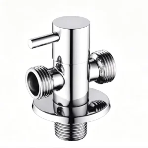High Quality Chrome Plated Brass Angle Valve Two Way Water Diverter Lead Free & Corrosion Resistant